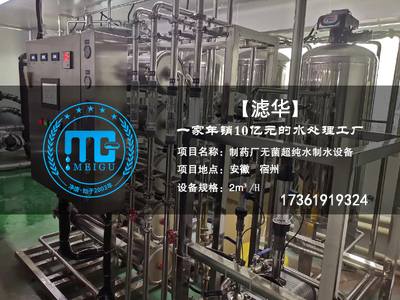 制药厂无菌超纯水制水设备